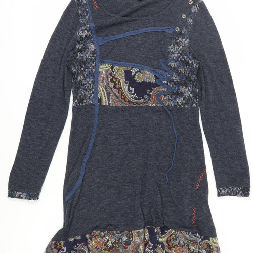 Joe Browns Women's Blue Paisley Knit Shift Dress