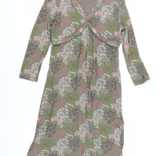 Laura Ashley Women's Multicoloured Floral V-Neck Midi Dress