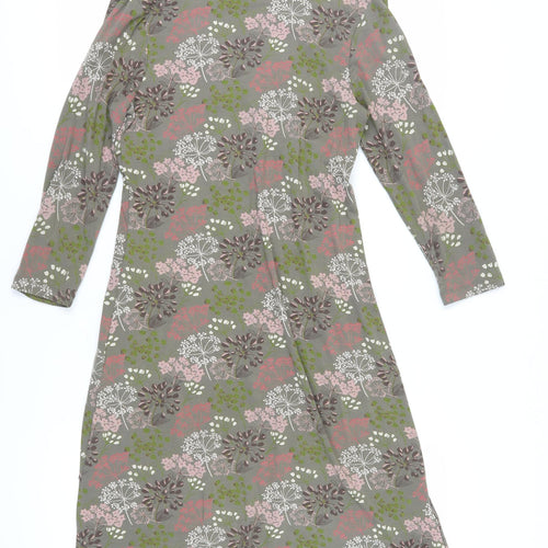 Laura Ashley Women's Multicoloured Floral V-Neck Midi Dress