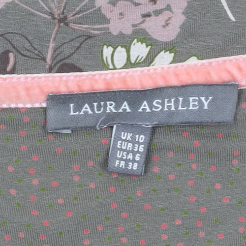 Laura Ashley Women's Multicoloured Floral V-Neck Midi Dress