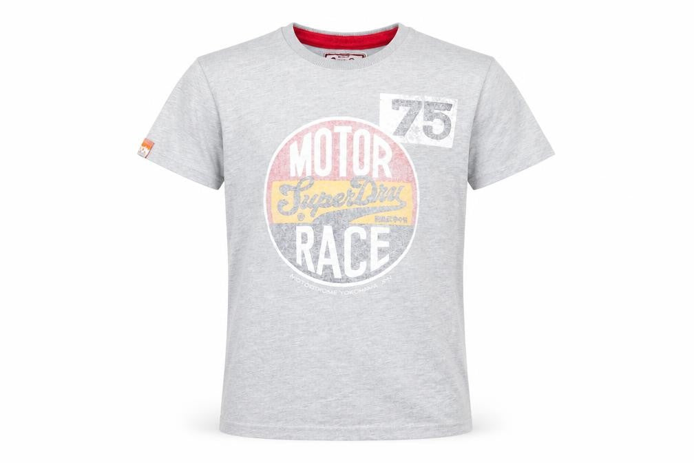 Superdry Men’s Grey Graphic T-Shirt, Size S, Vintage Style