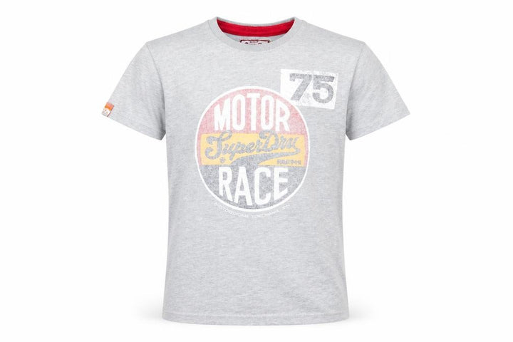 Superdry Men’s Grey Graphic T-Shirt, Size S, Vintage Style