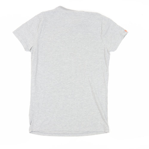 Superdry Men’s Grey Graphic T-Shirt, Size S, Vintage Style