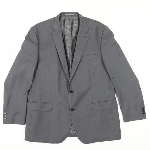 Pierre Cardin Men's Grey Wool Blazer 44 Regular