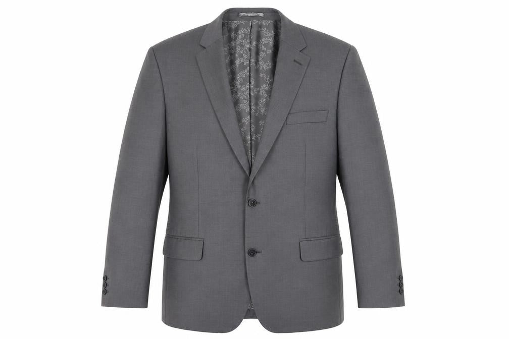 Front view of Pierre Cardin Men's Grey Wool Blazer 44 Regular