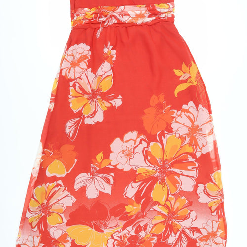 Jasper Conran Women's Floral Maxi Dress, Red, Size 12