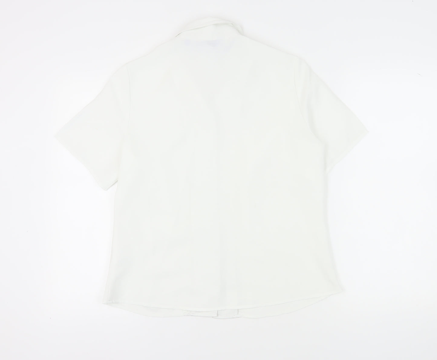 Honor Millburn Women's White Button-Up Shirt, Size 14