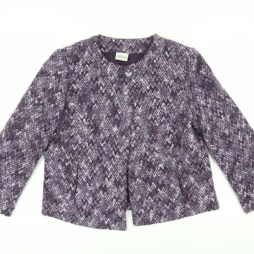Eastex Women's Purple Chevron Blazer, Size 16