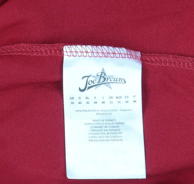 Joe Browns Women's Red A-Line Short Dress, Size 16