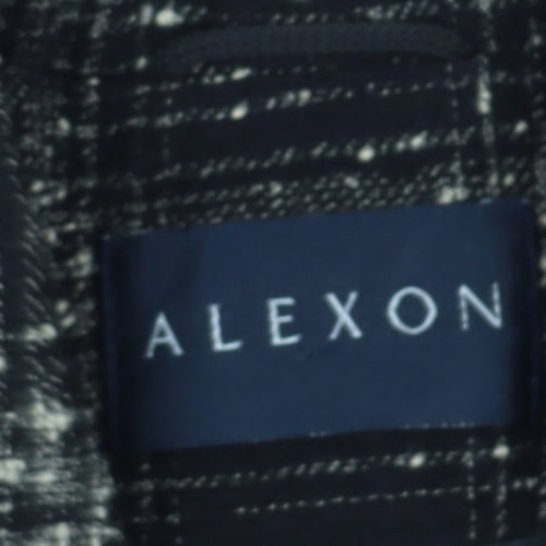 Alexon Women's Black Wool Blend Checked Blazer Size 10