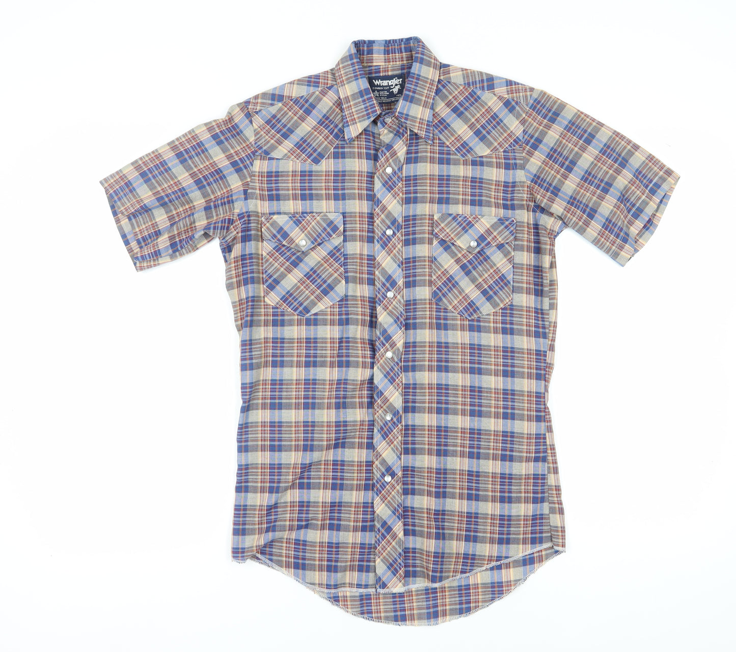 Wrangler Men's Multicoloured Plaid Cowboy Cut Shirt