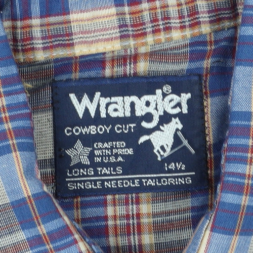 Wrangler Men's Multicoloured Plaid Cowboy Cut Shirt