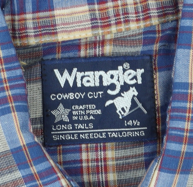 Wrangler Men's Multicoloured Plaid Cowboy Cut Shirt
