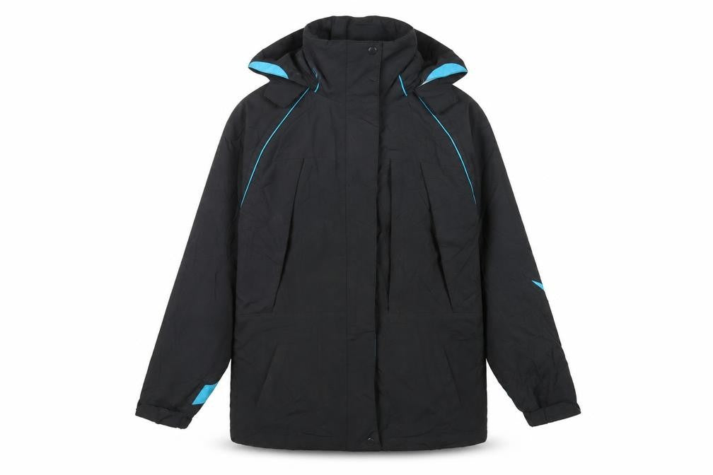 Front view of Glacier Point Women's Black Parka Jacket, size 14