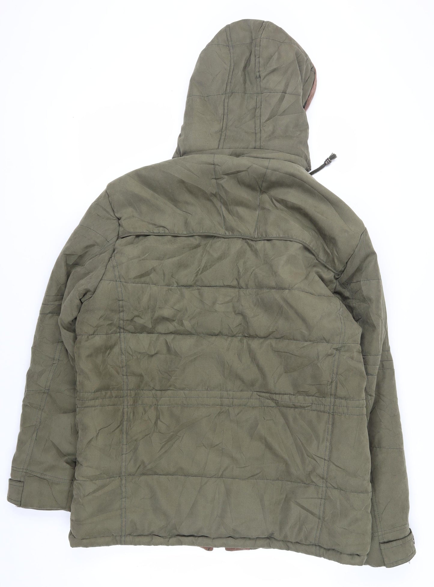 Men's Green Parka Jacket, 2XL, Outdoor Casual Style