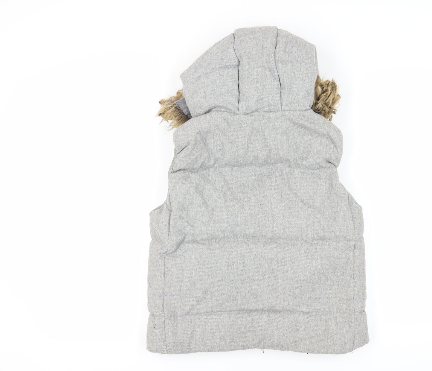 Gap Women’s Grey Hooded Puffer Waistcoat M