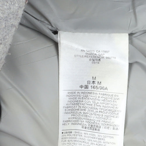 Gap Women’s Grey Hooded Puffer Waistcoat M