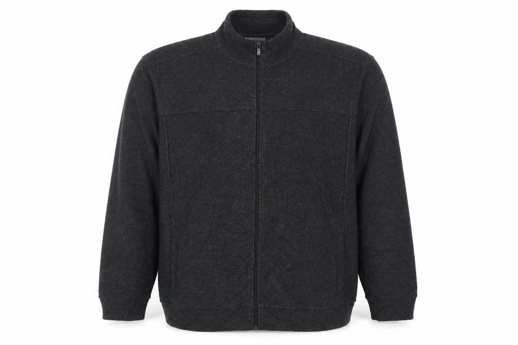 Front view of Chisel Men's Black 2XL Basic Fleece Jacket