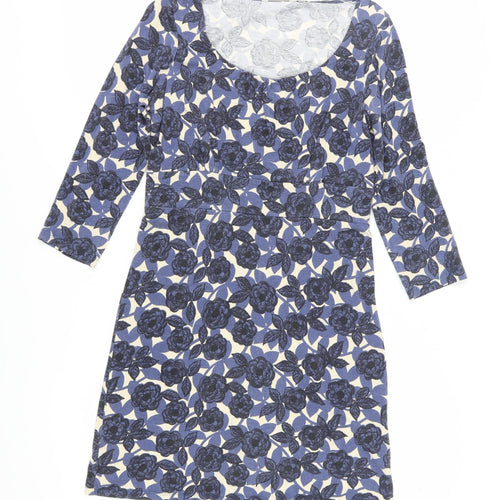 Boden Women's Blue Floral Shift Dress Size 10