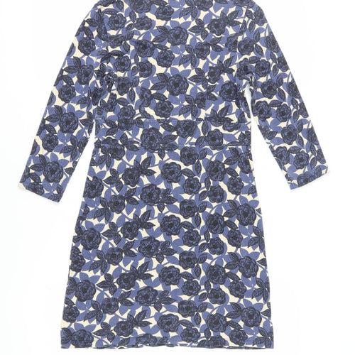 Boden Women's Blue Floral Shift Dress Size 10