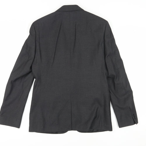 Moss London Men's Grey Slim Fit Blazer, Size 38R