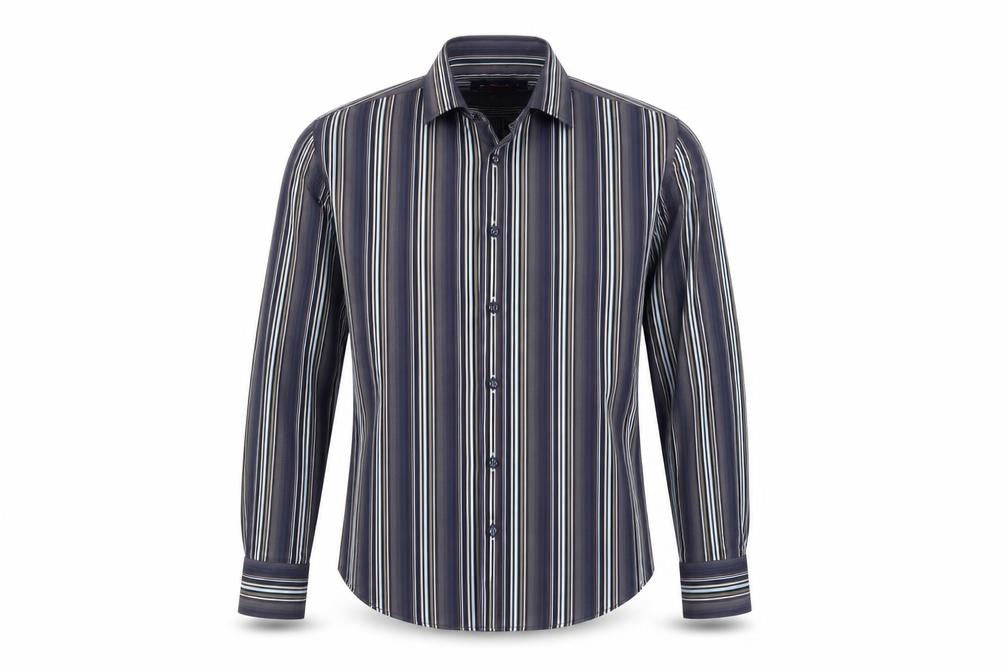 Front view of Ben Sherman Men's Striped Shirt S Multicoloured Button-Up