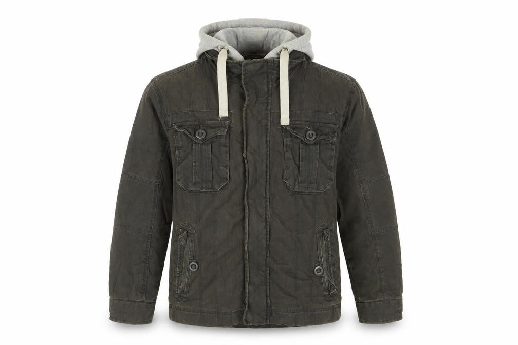 Burton Men's XL Green Military Hooded Jacket