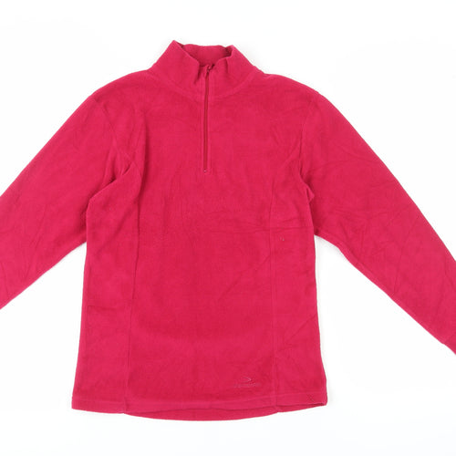 Boomerang Women's Red Henley Zip Sweatshirt Size 14