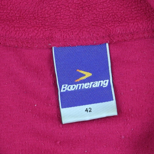Boomerang Women's Red Henley Zip Sweatshirt Size 14