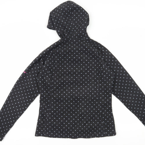 Trespass Women's Black Polka Dot Hooded Fleece Jacket M