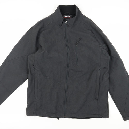 Kirkland Signature Men's Black Jacket, L, Full Zip