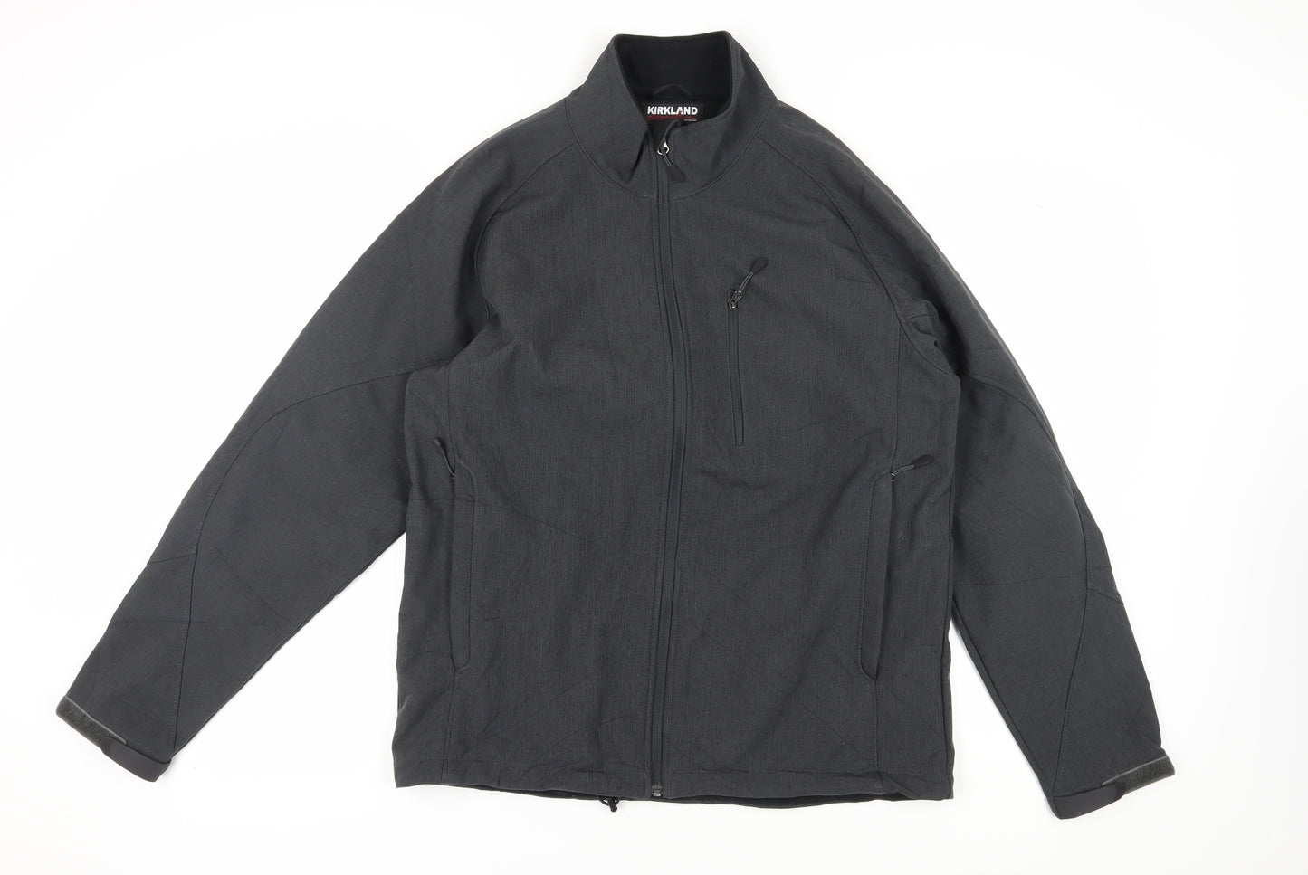 Kirkland Signature Men's Black Jacket, L, Full Zip