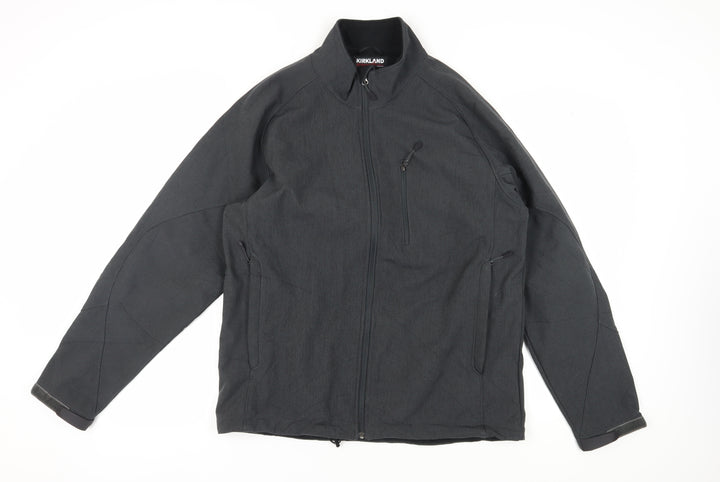Kirkland Signature Men's Black Jacket, L, Full Zip
