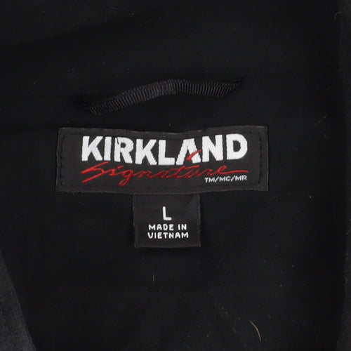 Kirkland Signature Men's Black Jacket, L, Full Zip