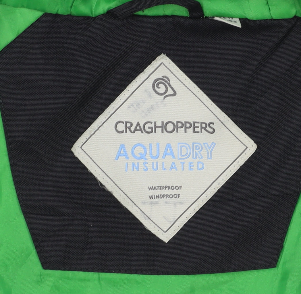 Craghoppers Boys Black Insulated Parka Coat, Age 13, Winterproof