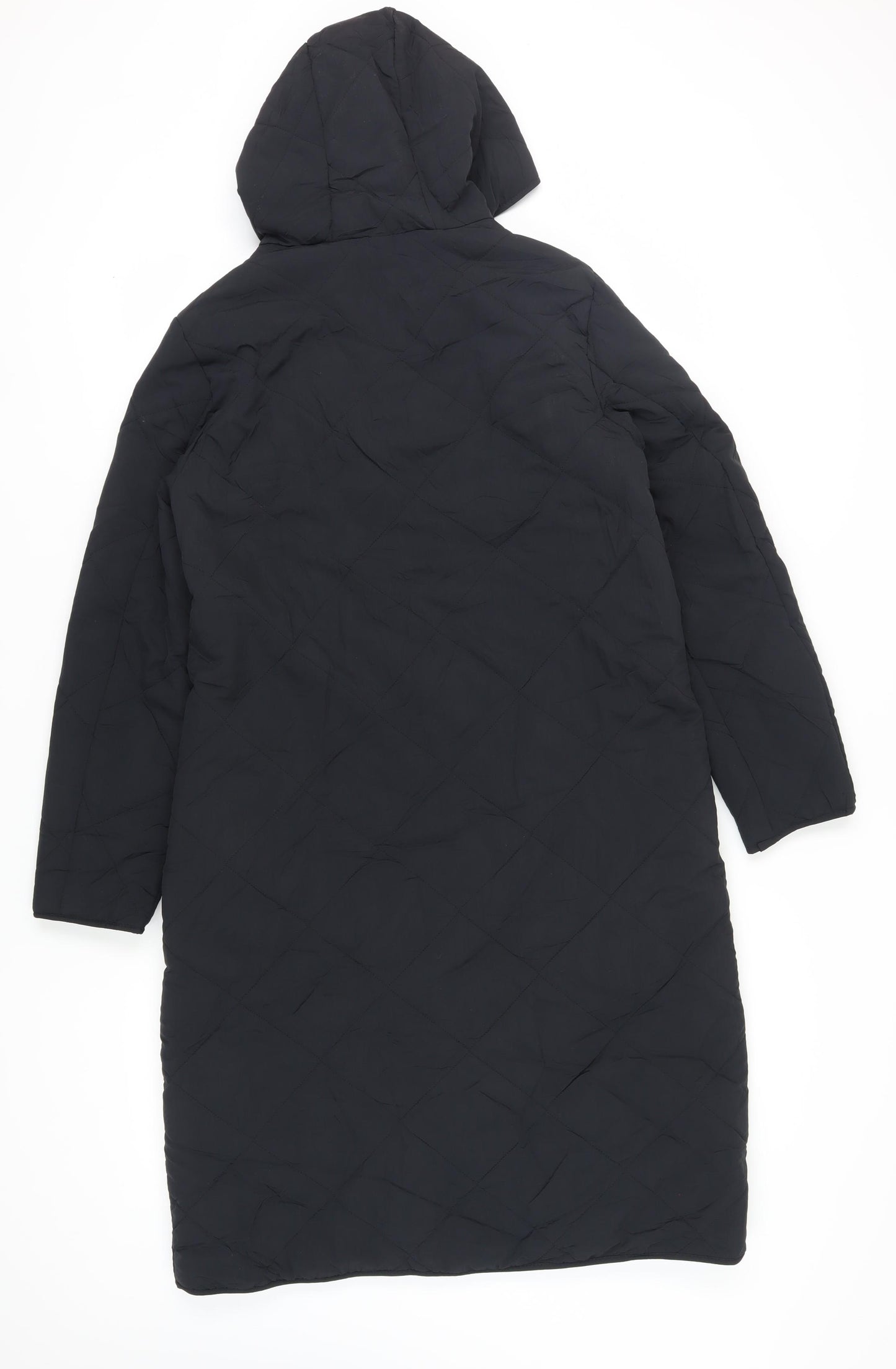 Marks & Spencer Women's Black Hooded Coat Size 10