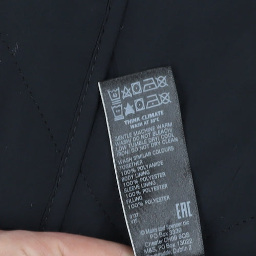Marks & Spencer Women's Black Hooded Coat Size 10