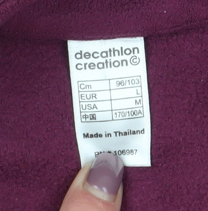 Decathlon Purple Fleece Jacket - L, Unisex Adults