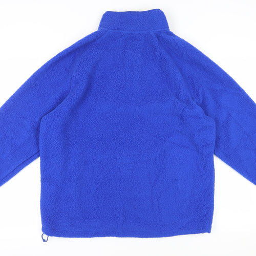 Marks and Spencer Blue Henley Fleece Sweatshirt, Size 10