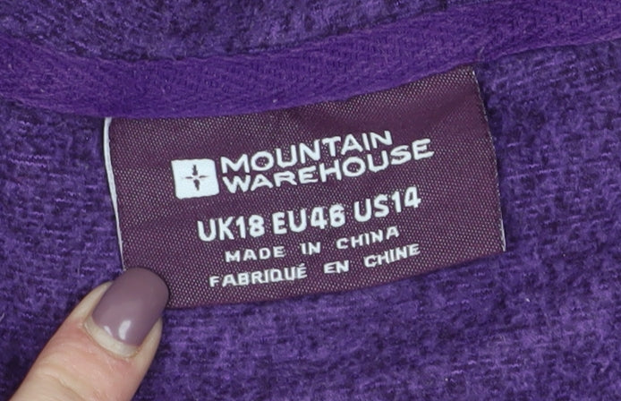 Mountain Warehouse Women's Purple Fleece Jacket Size 18