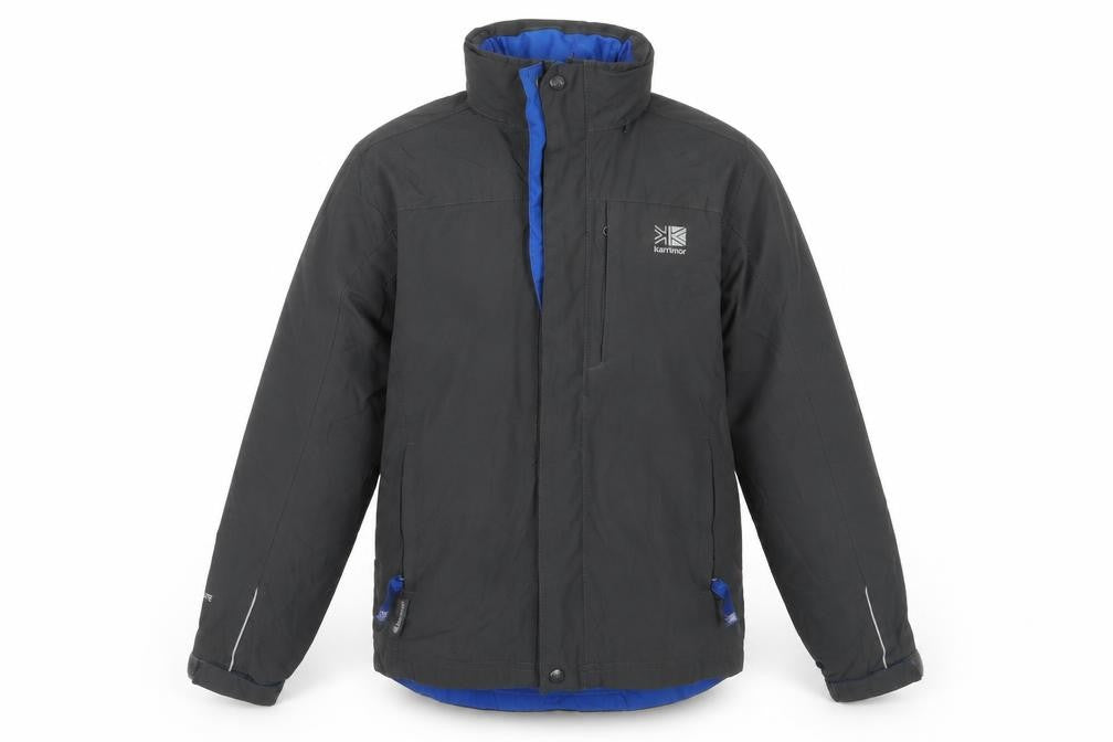 Front view of Karrimor boys’ black puffer jacket 11-12 years waterproof