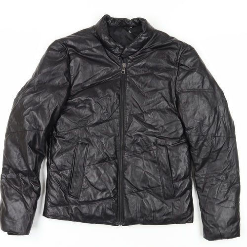 EHE Boys Black Jacket M, Autumn Winter Lined Full Zip