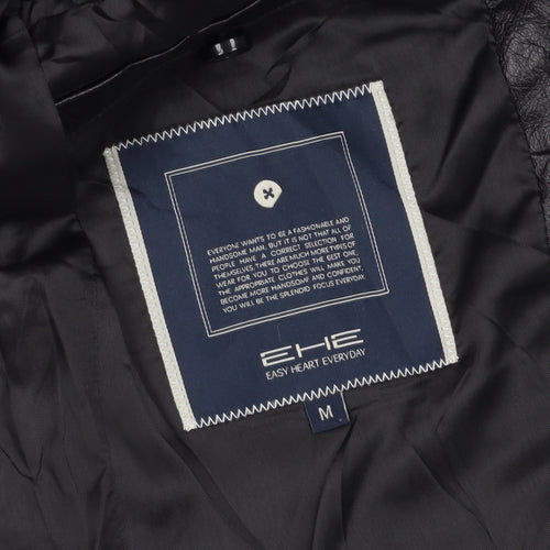 EHE Boys Black Jacket M, Autumn Winter Lined Full Zip