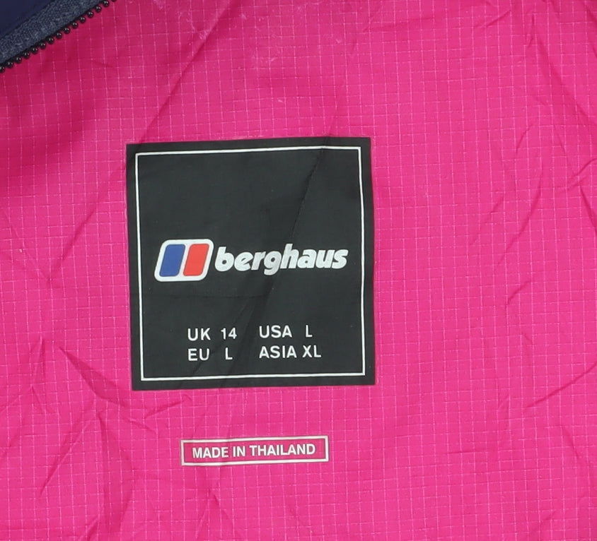 Berghaus Women's Blue Mid-Length Rain Jacket, Size 14, Waterproof