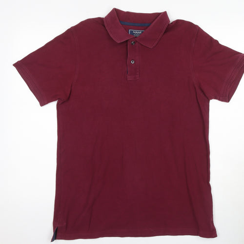 Maine New England Men’s Red Polo Shirt S Casual Style
