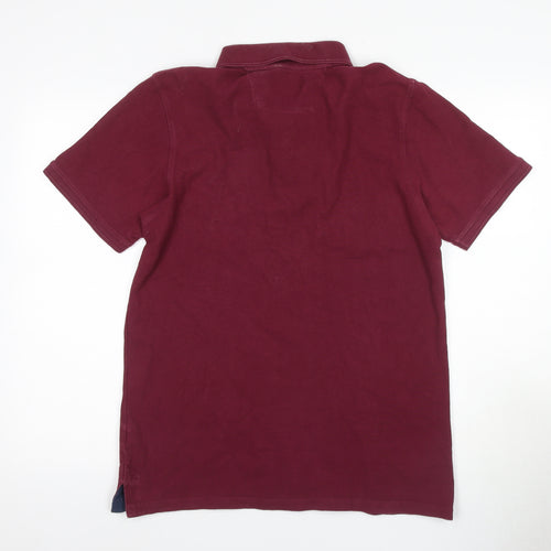 Maine New England Men’s Red Polo Shirt S Casual Style