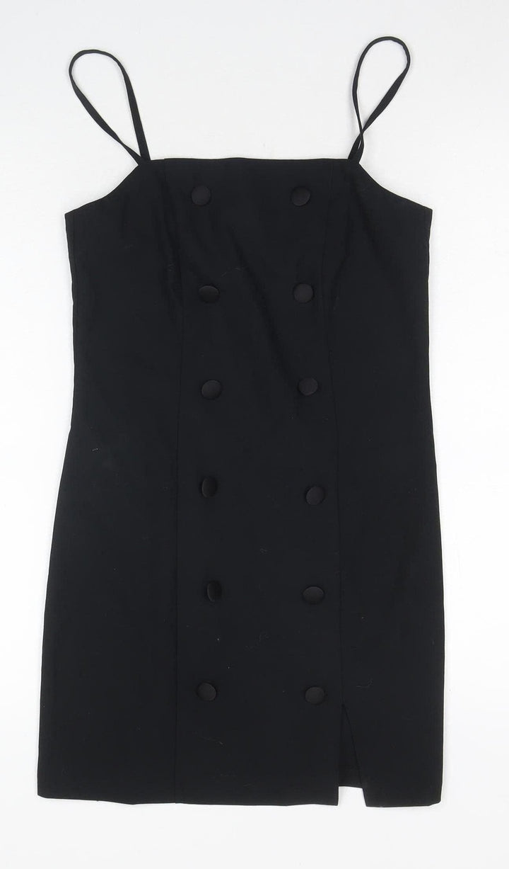 Topshop Women's Black Strappy Dress Size 6