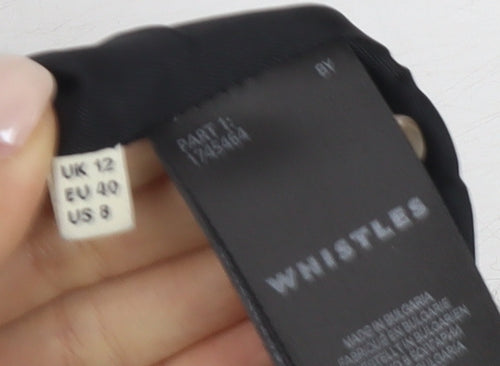 Whistles Women's Grey Motorcycle Coat Size 12