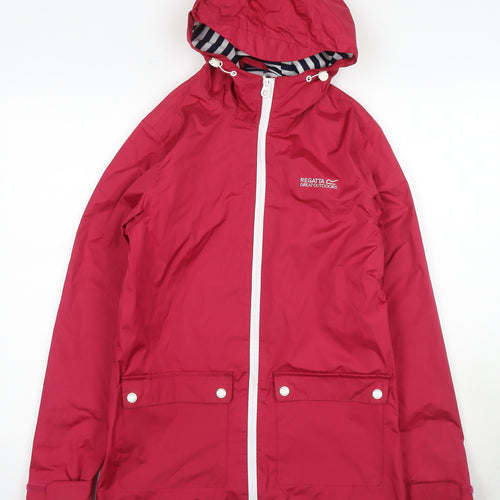 Regatta Women's Red Waterproof Rain Jacket Size 8