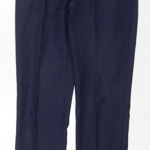 Charles Tyrwhitt Men's Blue Slim Fit Wool Dress Pants